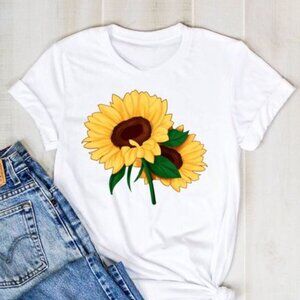 Sunflower Tee, Sunflower Shirt, Sunflower Design Art Shirt, Sunflower Tee Shirt